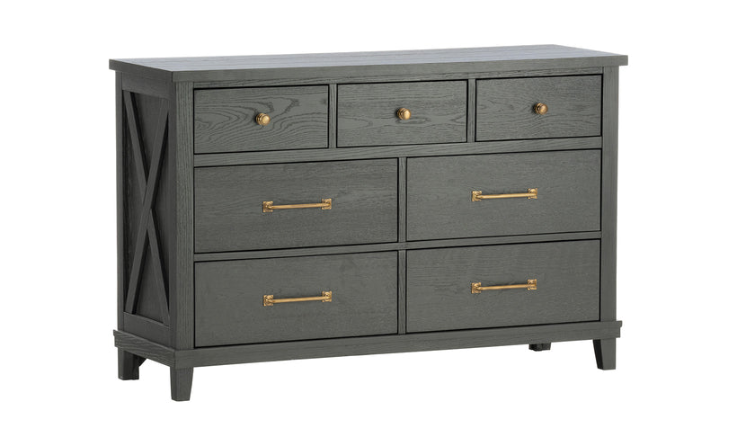 Flat Iron 7-Drawer Dresser
